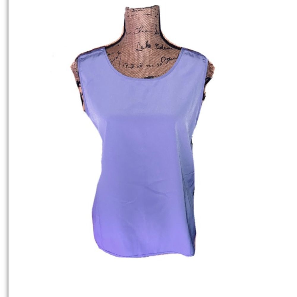 NWT J.K. Designs black and purple tank top size M